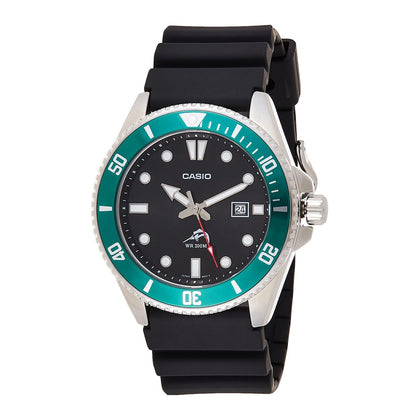 Casio MDV106 Reloj análogo unisex con caja de acero inoxidable, banda de resina, resistencia al agua, batería 3 años