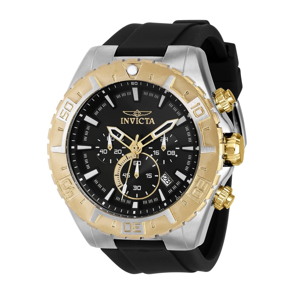 Invicta Aviator Men 49mm Stainless Steel Steel Black dial VK63A Quartz