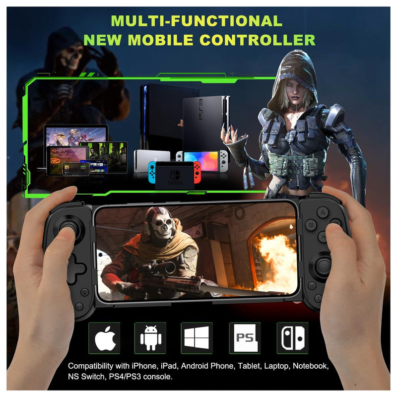 Koiiko Phone Game Controller para iPhone, Android, PC y Switch, compatible con juegos en la nube y transmisión