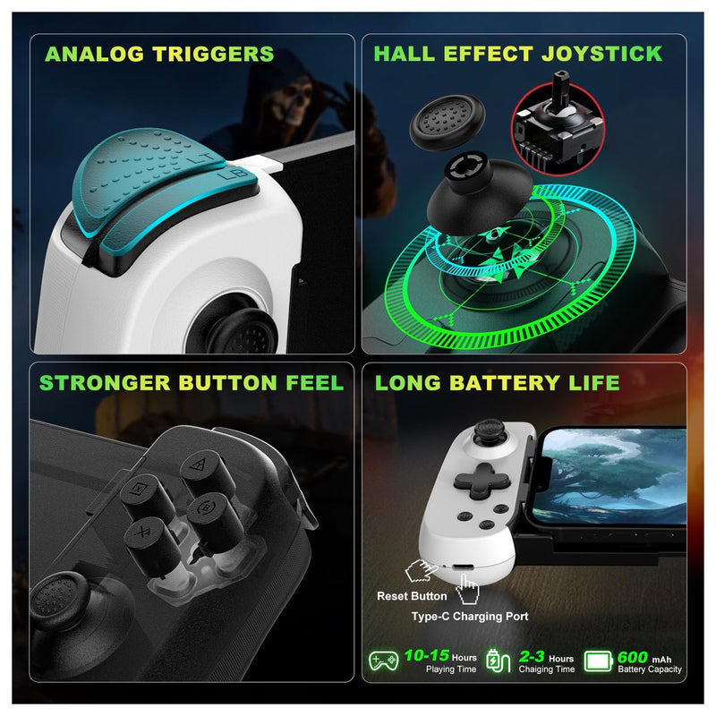 Koiiko Phone Game Controller para iPhone, Android, PC y Switch, compatible con juegos en la nube y transmisión