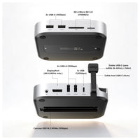 UGREEN Dock con Soporte DP Hub para Mac mini M4/M4 Pro 2024, SSD M.2 NVMe, Conectividad 10G, 4K, USB A/C, SD/TF, Audio
