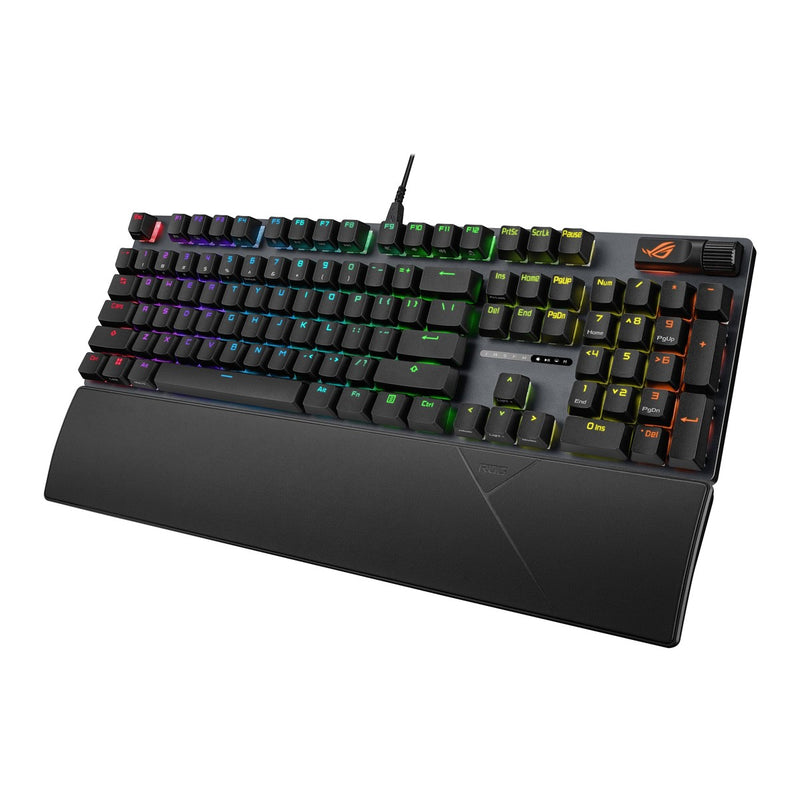 Teclado mecánico ASUS ROG Strix Scope II X con conexión USB, interruptores intercambiables ROG NX Snow V2 lineales, teclas PBT