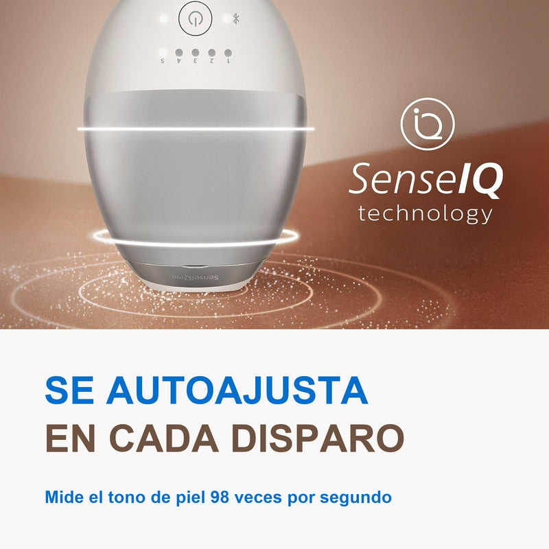 Philips Lumea IPL 9900 Pro - Depiladora IPL SenseIQ con 4 accesorios (BRC344/03)