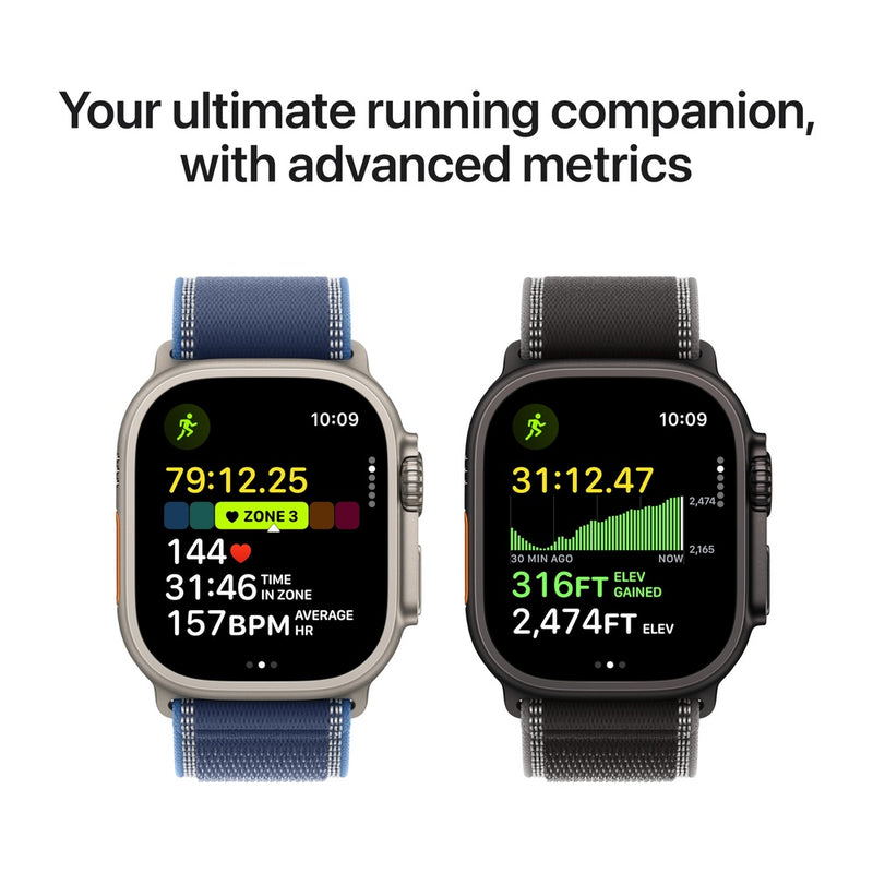 Apple Watch Ultra 3 [GPS + Cellular 49mm] Running & Multisport Smartwatch w/Rugged Titanium Case w/Black Titanium Milanese Loop - L. Satellite Communications, Advanced Health & Fitness Tracking