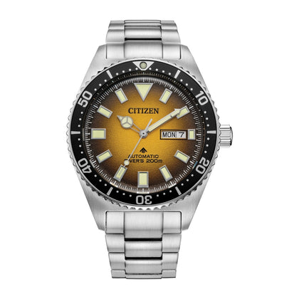 Citizen Reloj Promaster Dive automático de acero inoxidable, resist. al agua, fecha de día, para hombre, moderno amarillo