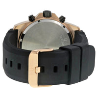 Bulova Marine Star 98B104 Black Rubber Strap Quartz Watch Rose Gold Dial 44mm