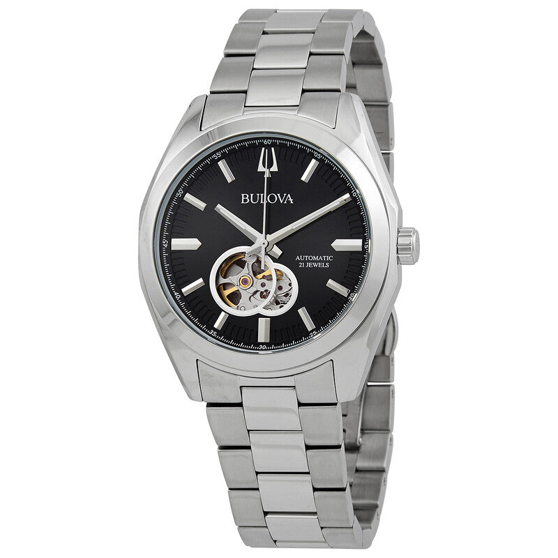 Reloj Bulova Surveyor Automático - Esfera Negra 42mm (96A270)