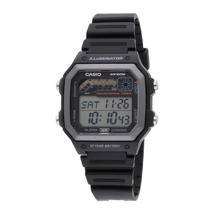 Reloj Casio Serie WS1600H con diseño deportivo, cronómetro, temporizador, luz LED y resistencia al agua, alarma, calendario y batería de larga duración