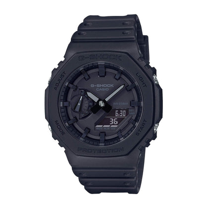 Reloj de pulsera G-Shock serie GA-2100 para mujer, diseño robusto con luz LED y esfera analógica-digital, resistente y ligero
