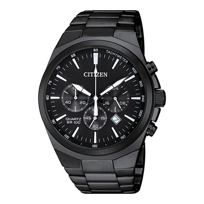 Reloj de cuarzo para hombre Citizen acero inoxidable diseño clásico y resistente al agua con cronógrafo e indicador de fecha