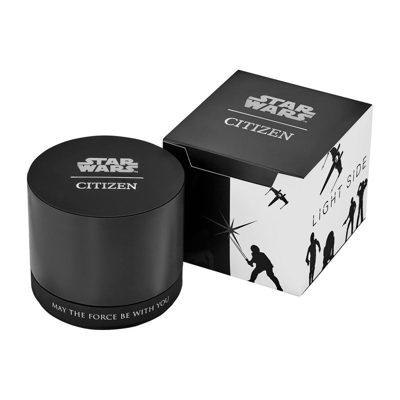 Citizen Reloj de cuarzo Star Wars para hombre inspirado en C-3PO, diseño coleccionable en acero inoxidable dorado