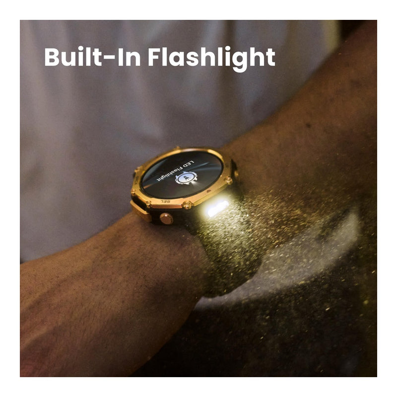 Reloj inteligente Amazfit T-Rex 3 Pro con pantalla AMOLED de zafiro, bisel de titanio y GPS de doble banda
