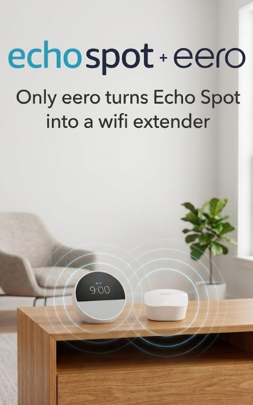 Amazon Echo Spot (2024) - Blanco Glaciar