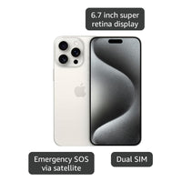 Apple iPhone 15 Pro Max 256GB (Renovado) - Titanio Blanco