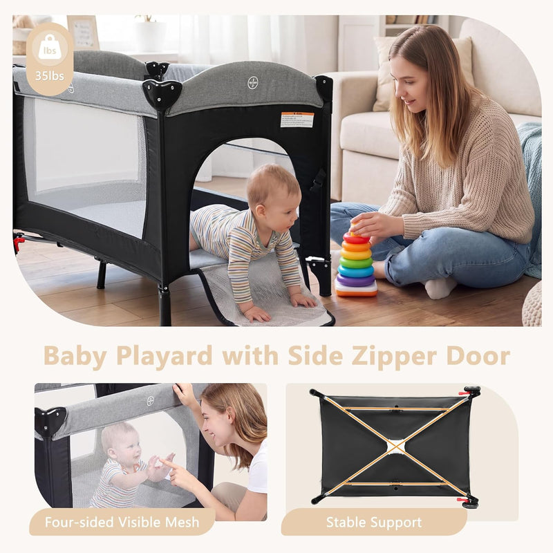 Kinder King 4 in 1 Playard Portatil Arcoiris