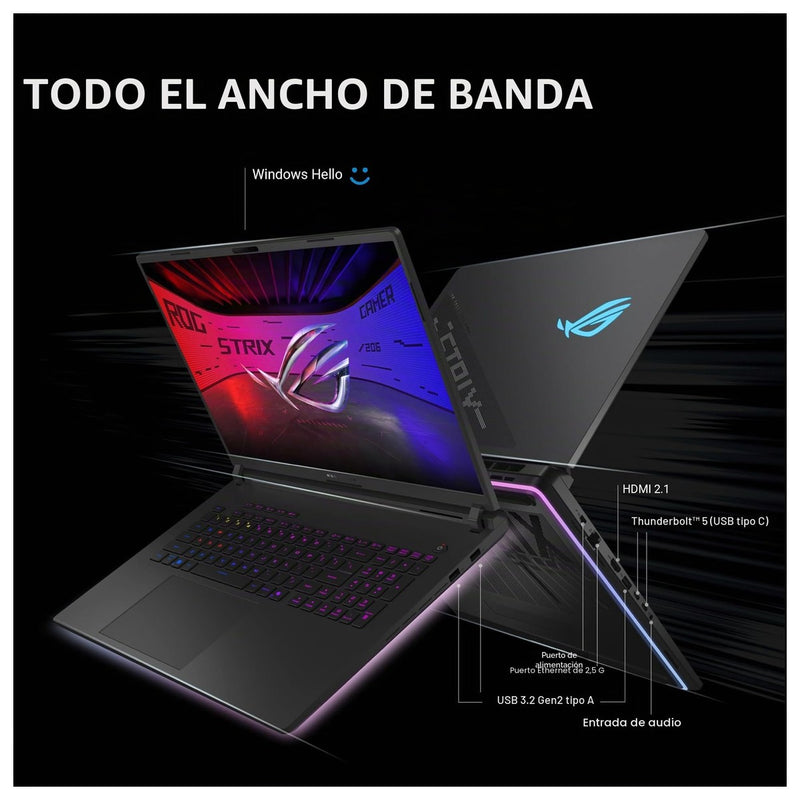 Asus Rog Strix Scar 18 Laptop Gamer, 18" 240Hz Intel Core Ultra 9, 32GB Ram, 2TB Ssd, Windows 11 Pro