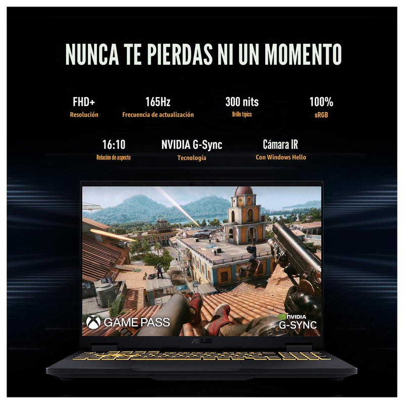 Portátil Asus TUF Gaming F16, Pantalla FHD+ 165Hz, Intel Core I5 13450HX, 16GB DDR5, 512GB SSD, RTX 5050, Wi-Fi 6E