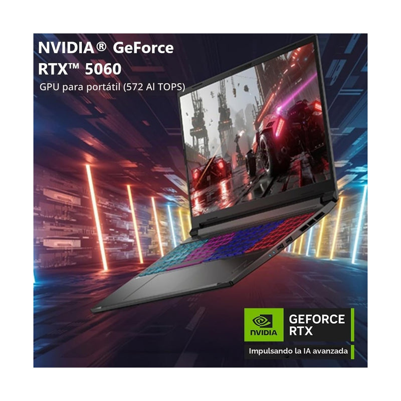 Acer Nitro V 16S Ai Laptop Gamer, 16" Wuxga Ips 180Hz, Amd Ryzen 7 260, 32Gb Ddr5, 1Tb Ssd, Gpu Rtx 5060