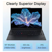 Lenovo Thinkpad 16" Ultraslim Laptop, Intel Core Ultra 7, 16GB RAM, 512GB SSD, Windows 11 Pro, Lector De Huellas, Negro