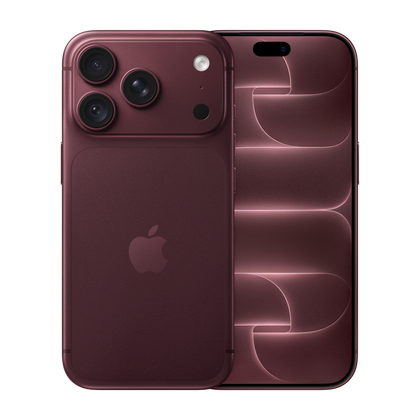 iPhone 18 Pro Borgoña (2026) — vista trasera y frontal