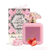 Perfume Pink Blush para mujer, aroma de malvavisco, rubor romántico y dulce, en botella rosa cautivadora