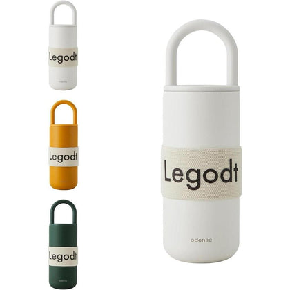 Odense - Vaso térmico Legodt Loop con tapa y asa, aislado, resistente a fugas, de acero inoxidable