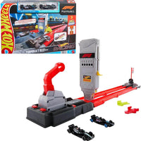 Juego de Pista Hot Wheels Racing Formula 1 con Autos a Escala para Carreras en Paralelo y Comienzo de Cuadrícula
