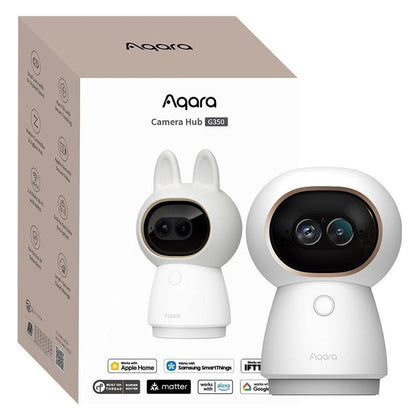 Aqara Hub cámara 4K UHD doble lente G350 para interior con zoom 9X, AI, HomeKit, Alexa, Google Home, SmartThings