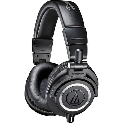 Audio-Technica ATH-M50X - Auriculares de monitor de estudio negro, grado profesional, criticamente aclamados.