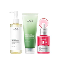 Set Principiante Glass Skin de 3 Pasos, Doble Limpieza con Aceite Limpiador y Sérum