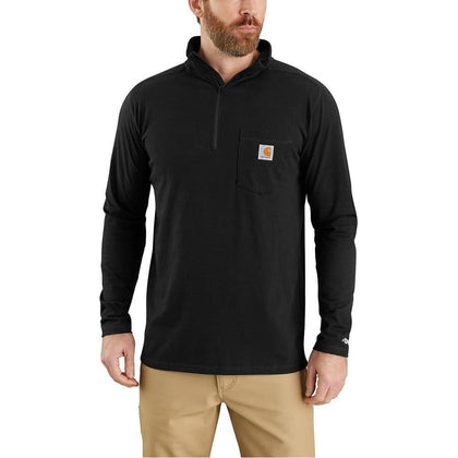 Camiseta Carhartt para hombre con tecnología Force, ajuste relajado, cremalleras y bolsillo, secado rápido y protección UPF 25+