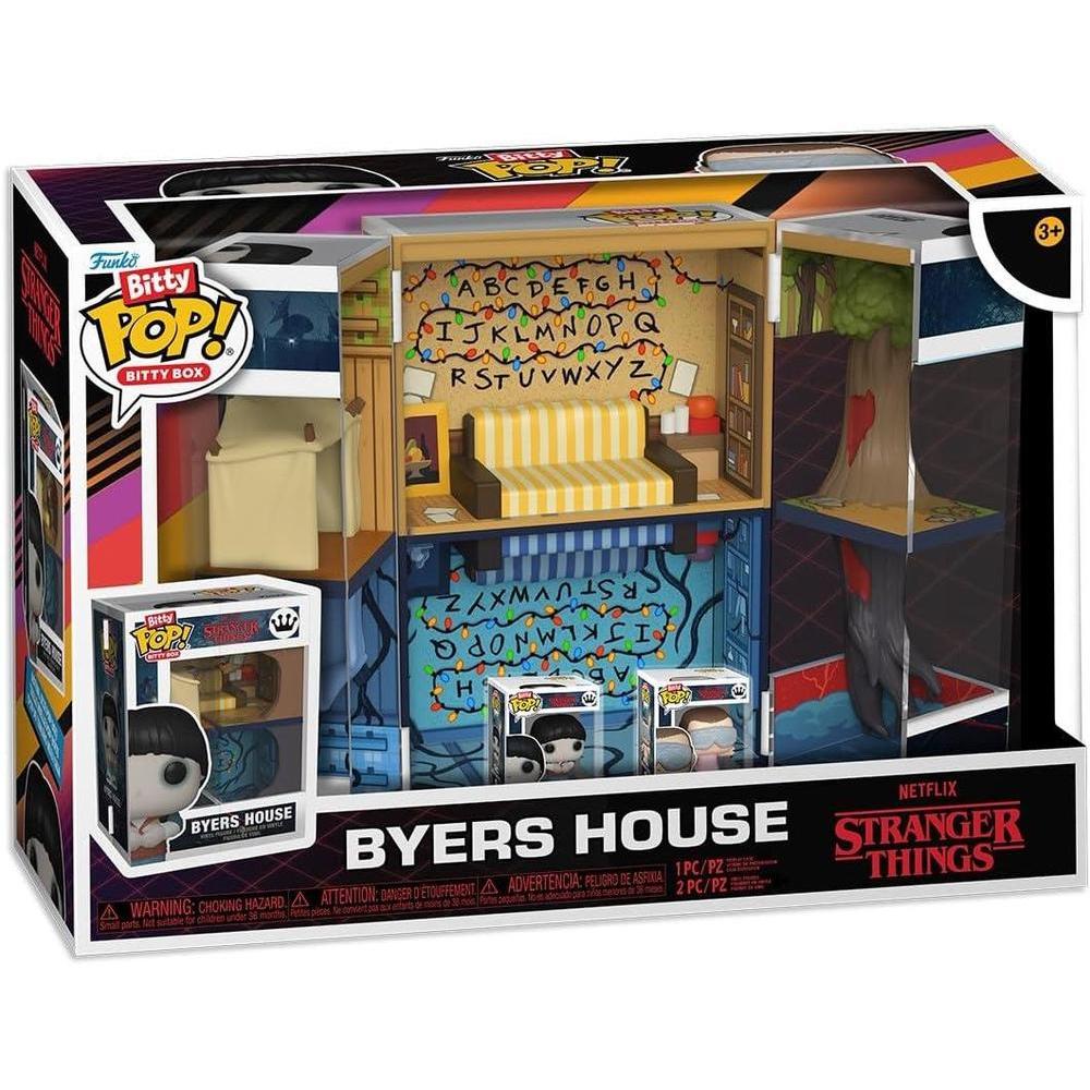 Funko Bitty Pop! Bitty Boxes Stranger Things - Byers House Playset con 2 figuras pequeñas en estuche coleccionable
