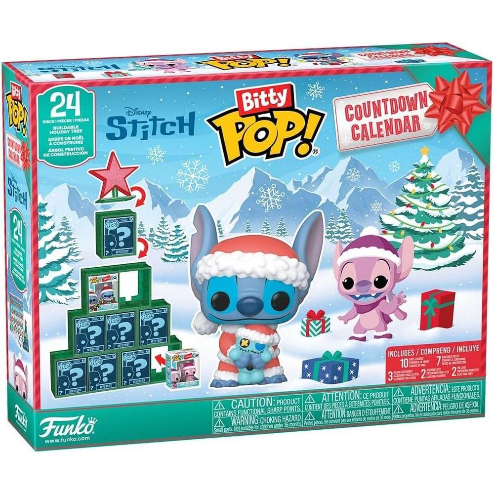 Calendario de adviento Funko Pop! Bitty con figuras coleccionables de Stitch Holiday, perfecto para regalo y decoración
