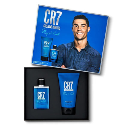 Fragancia CR7 Play It Cool de Cristiano Ronaldo, incluye gel de ducha perfumado, set de regalo para hombres