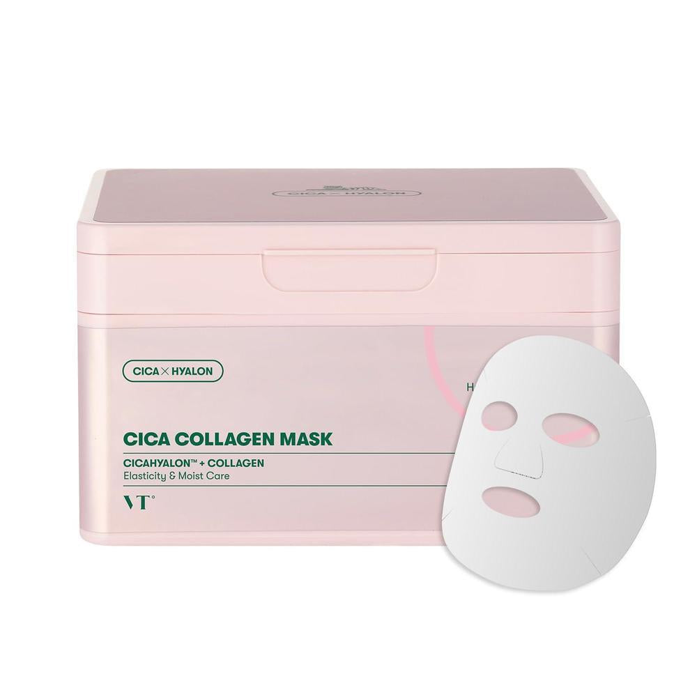 VT COSMETICS CICA Máscara de Colágeno para Elasticidad, Hidratación y Reafirmación de la Piel, Coreana, 30 Hojas