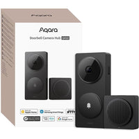 Aqara Timbre Inteligente con Cámara G410 y Campanilla, Video Seguro HomeKit, Audio Bidireccional, Hub Matter Integrado