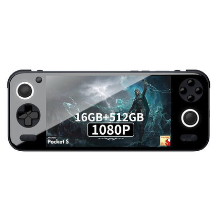 AYANEO Pocket S consola portátil de videojuegos Android con pantalla completa Snapdragon G3x Gen 2 (negro, 16 GB+512 GB)
