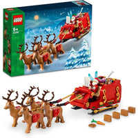 Juego exclusivo LEGO Trineo de Santa con figura de Papá Noel y renos, ideal para amantes de la Navidad y LEGO