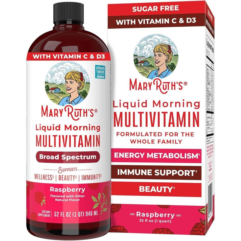 Multivitamínico líquido vegano para mujeres, hombres y niños con vitaminas para apoyo inmunológico y energético, sin gluten