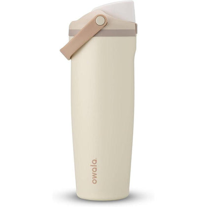 Botella de agua deportiva Owala FreeSip Sway de acero inoxidable con boquilla única y aislamiento avanzado, color bronceado