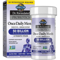 Garden of Life Probióticos para Hombres formulado con 50 mil millones de CFU, 15 Probiotics y fibra prebiótica orgánica