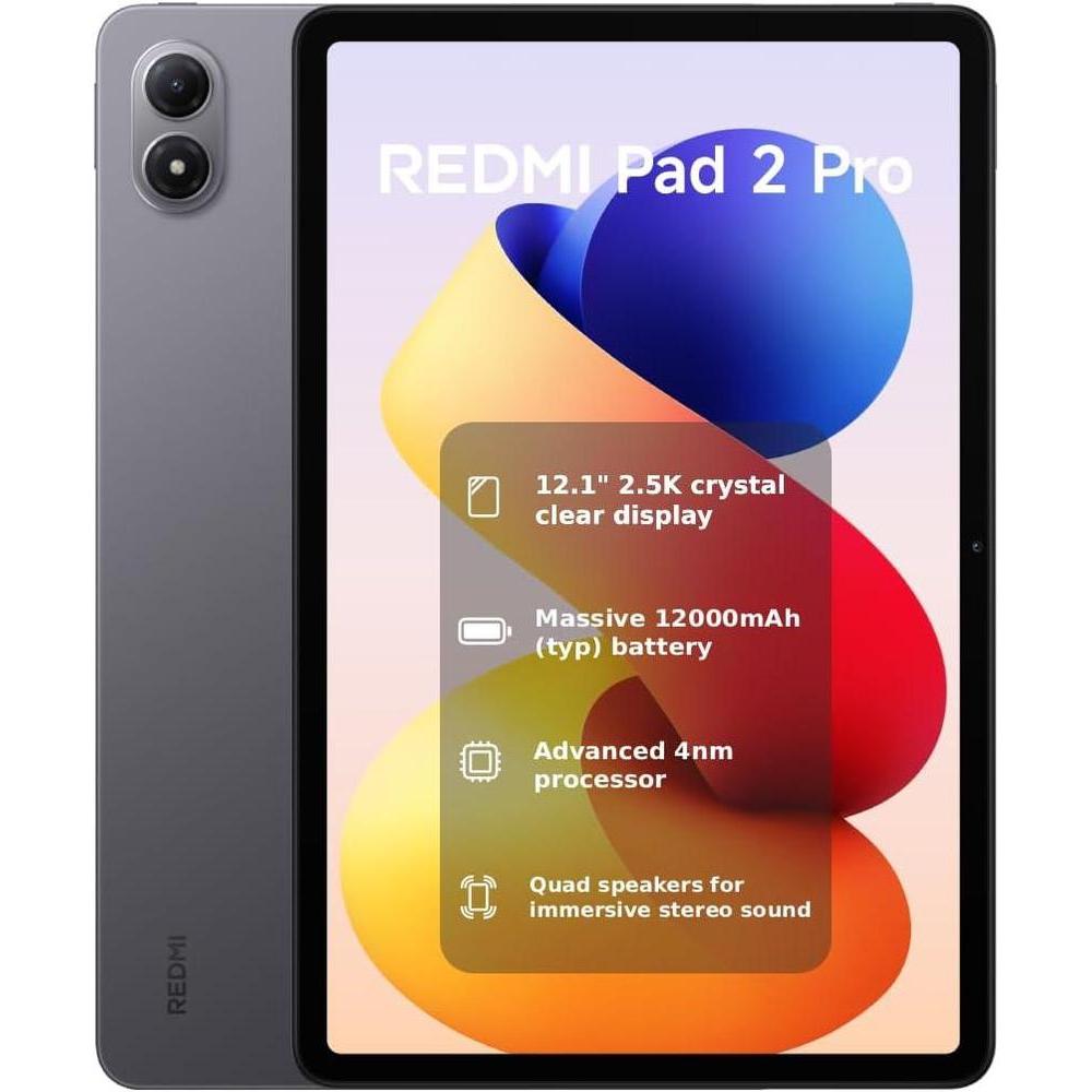 XIAOMI Redmi Pad 2 PRO WiFi, 2.5K, octa núcleo, 4 altavoces, ROM global, 12000 mAh, Bluetooth WiFi 6, 8 MP, modelo 25099RP13G