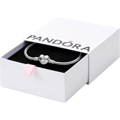 Pandora Moments Pulsera tipo serpiente con cierre de corazón