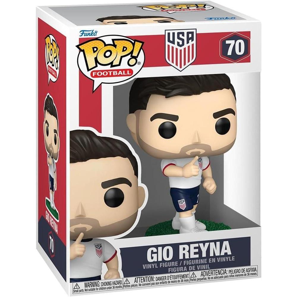 Funko Pop! Football USA Gio Reyna, figura coleccionable del equipo masculino de fútbol de Estados Unidos