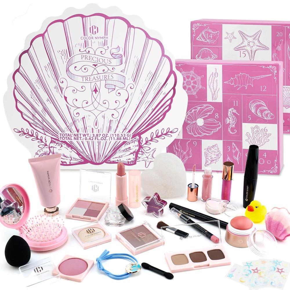Calendario de Adviento de Maquillaje 2025, 24 Días de Sorpresas, Set de Regalo para Mujeres y Adolescentes