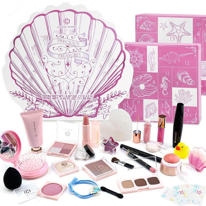 Calendario de Adviento de Maquillaje 2025, 24 Días de Sorpresas, Set de Regalo para Mujeres y Adolescentes