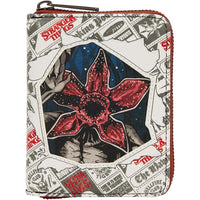Cartera Loungefly Stranger Things 5 con cremallera, diseño multicolor, temática de TV