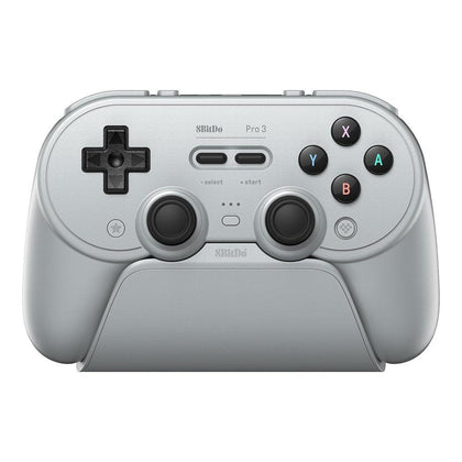 8BitDo Pro 3 Bluetooth Controller compatible con Switch, Windows, Apple y Android, con base de carga y botones intercambiables