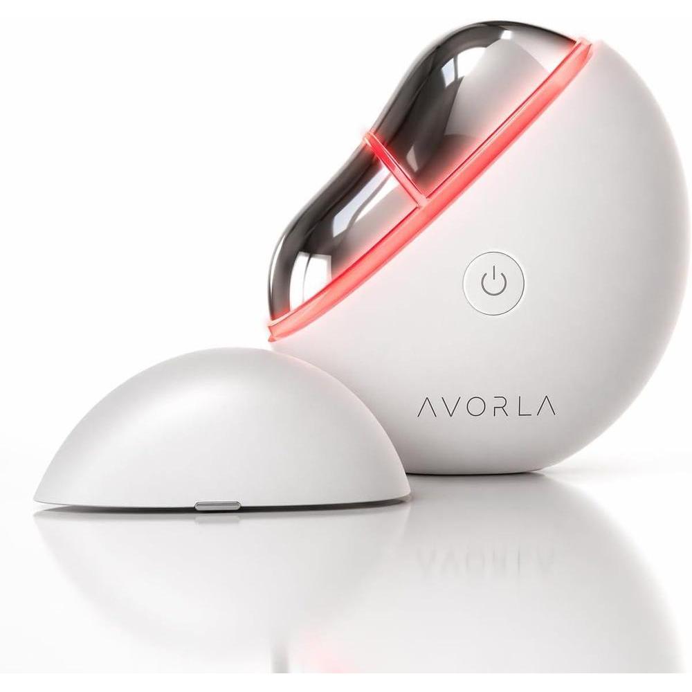 AVORLA herramienta facial LED Gua Sha con microcorriente y calor para tonificación de piel y reducción de arrugas
