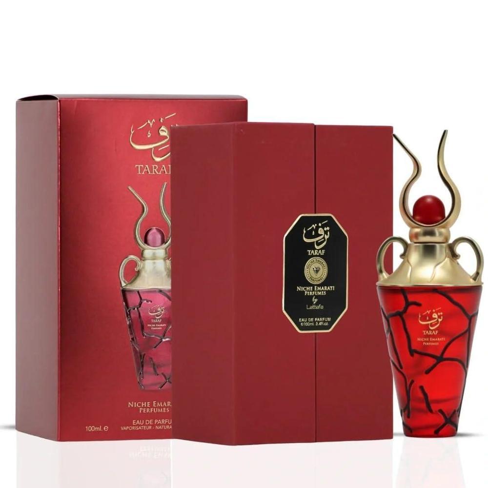Taraf Eau de Parfum Unisex con una fragancia oriental y amaderada de larga duración, perfecto para todo el día y noche